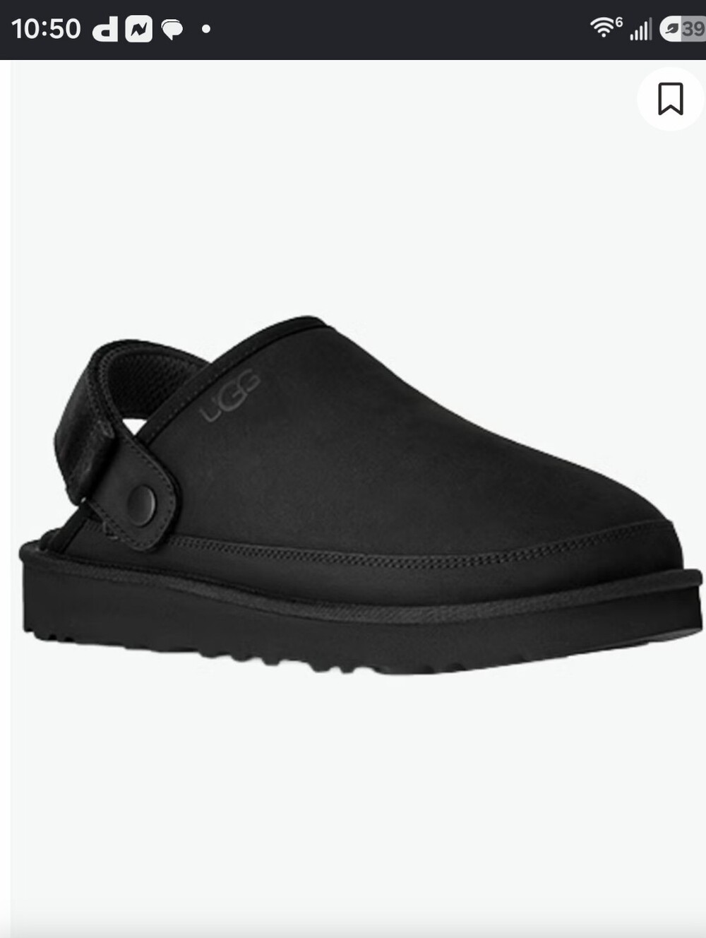 UGG Goldencoast Clog Men's Size 12 Sandal Black Suede M/1142172